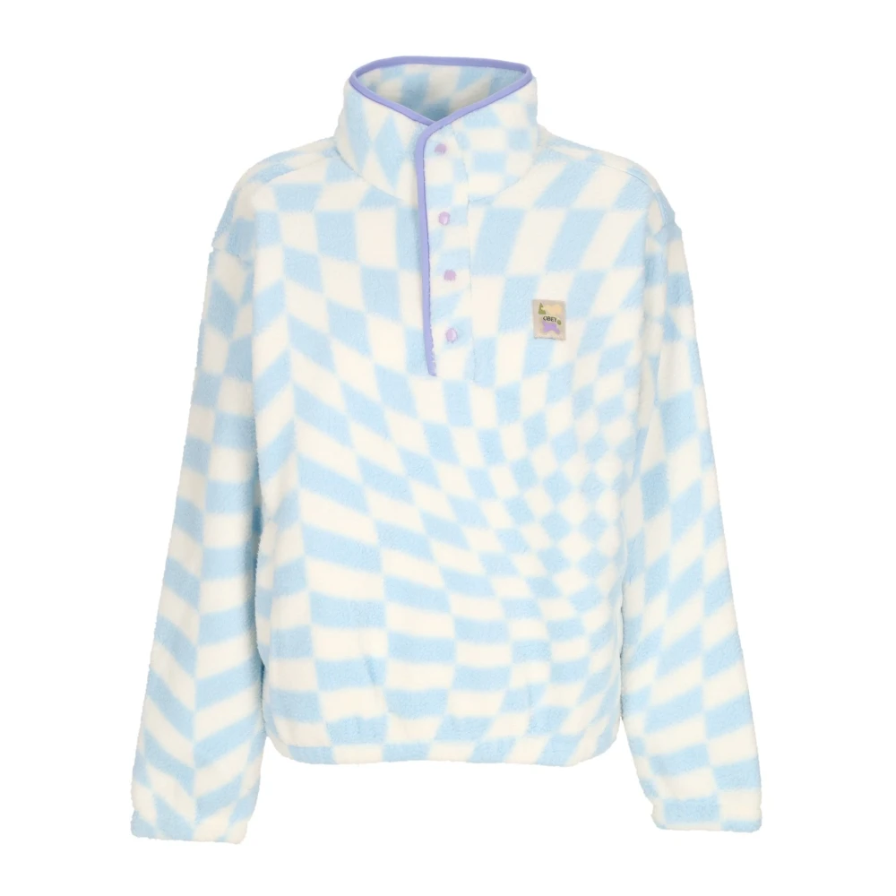 Obey Golvende Fleece Jas met Schilderijenprint Blue Heren