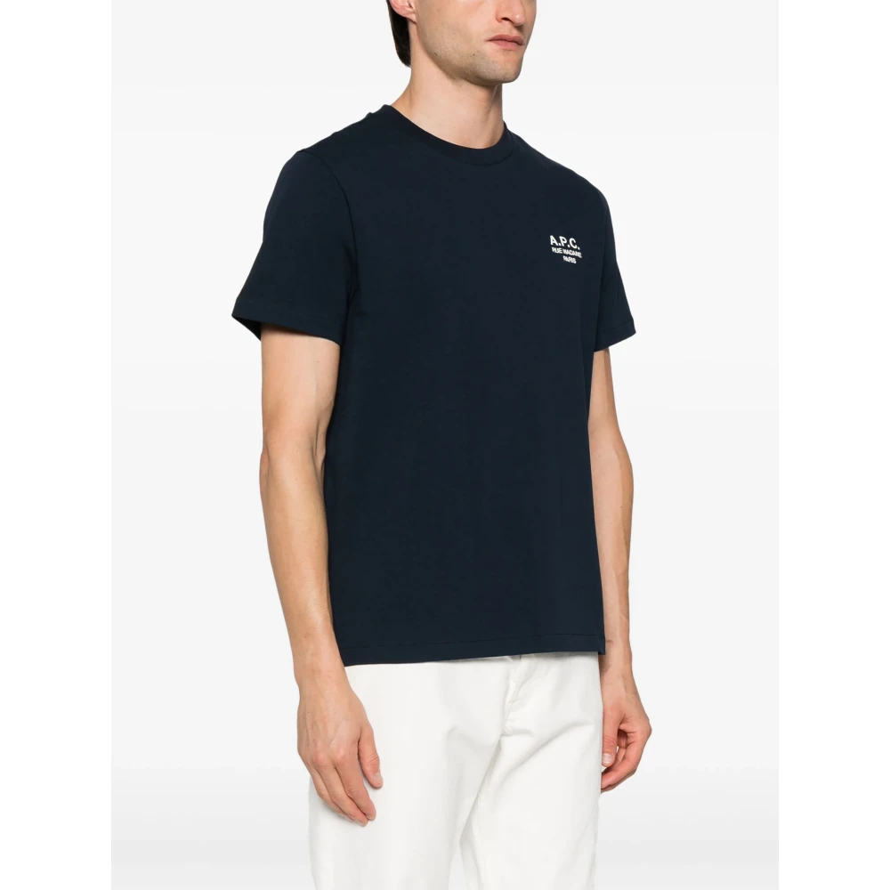 A.p.c. Katoenen T-shirt met Designerscode Blue Heren