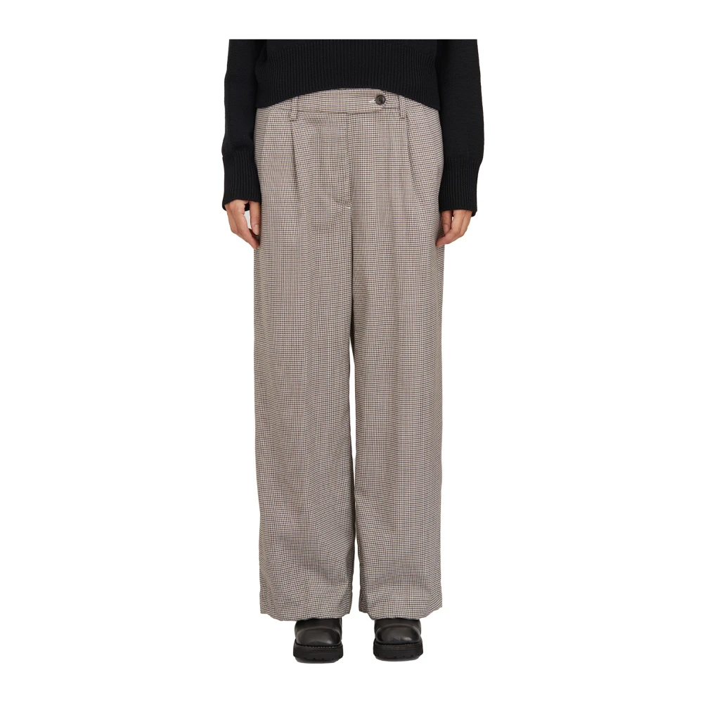 White Sand Houndstooth Patroon Broek Gray Dames