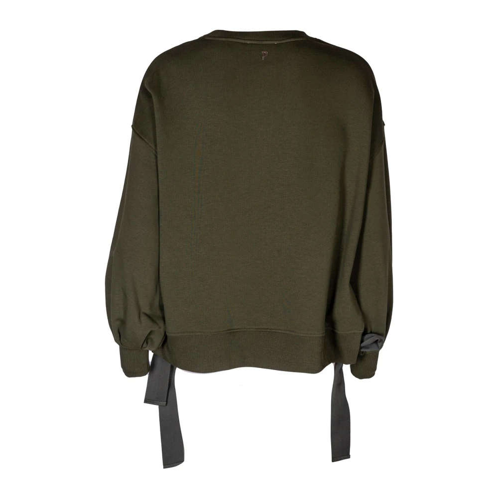 Dondup Dames sweatshirt met ruchedetails Green Dames