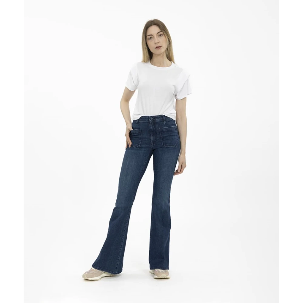 Jacob Cohën Hoge Taille Flare Jeans Blue Dames