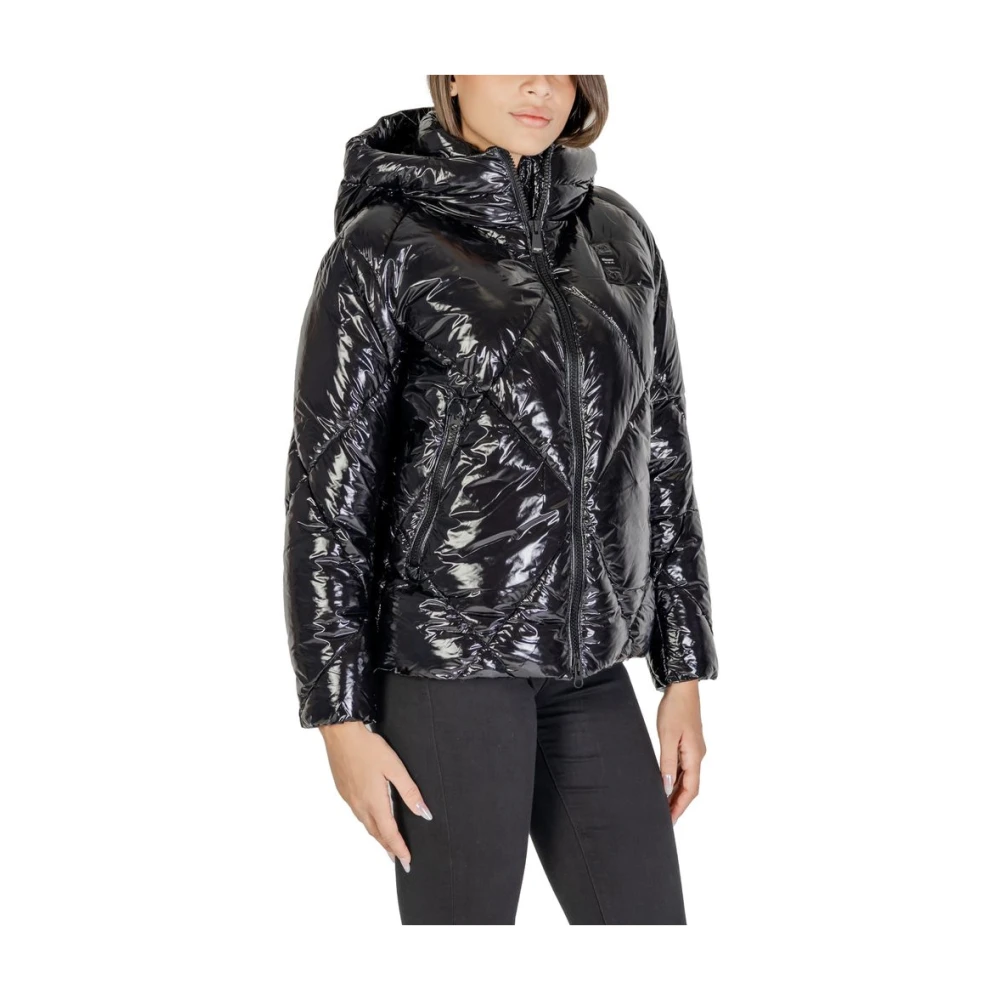 Blauer Zwarte Polyamide Damesjas Collectie Black Dames