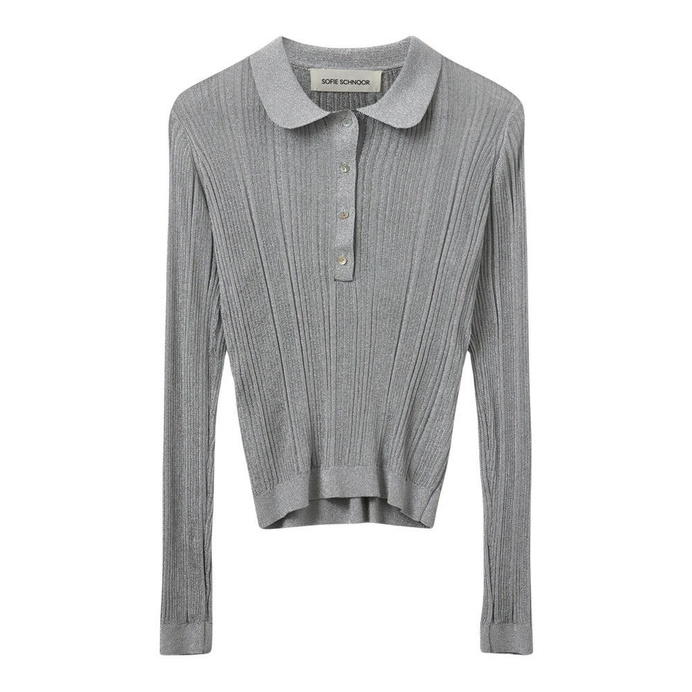 Sofie Schnoor Gray Round-Neck Knitwear, Female, M, Round-Neck Knitwear
