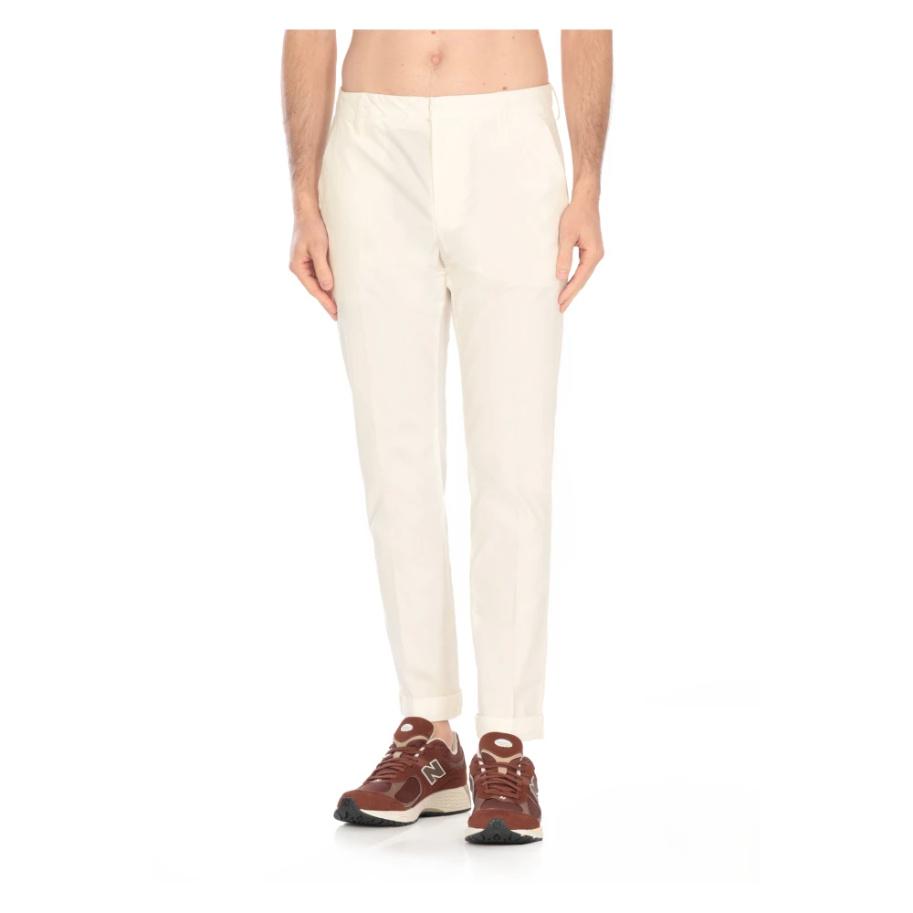 Dondup Katoenen Broek met Voorknoppen Beige Heren