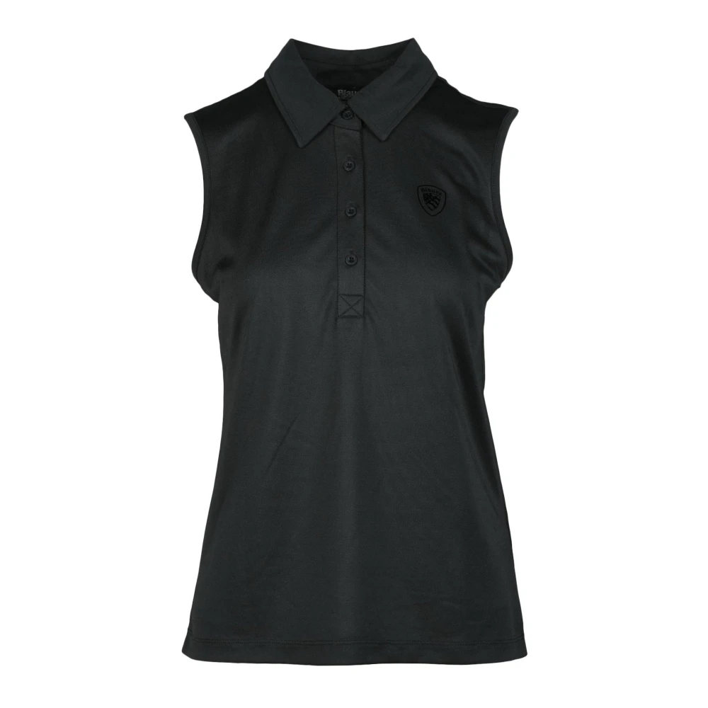 Blauer Elastane Polo Shirt Model: Polo Black Dames