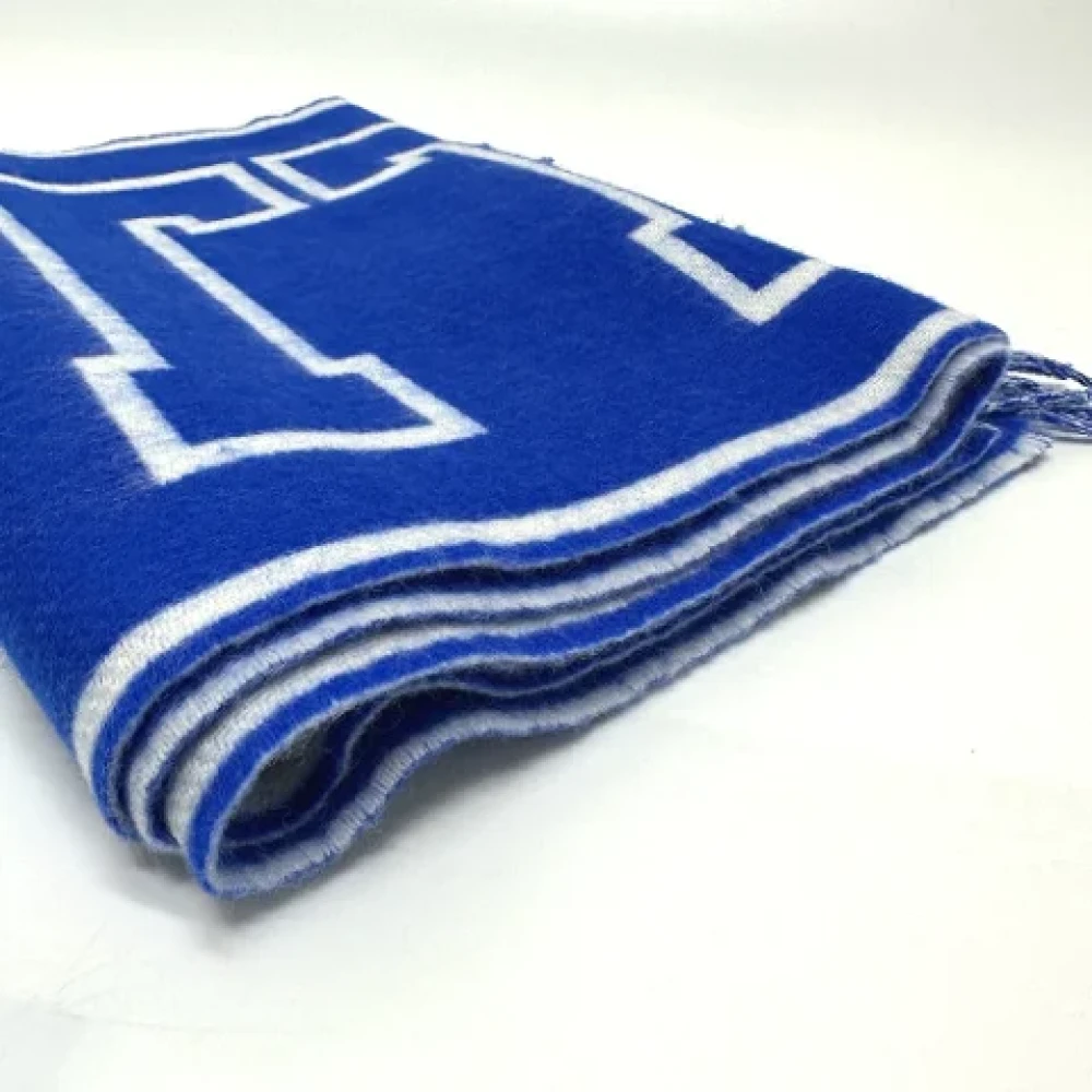 Louis Vuitton Vintage Pre-owned Cashmere scarves Blue Dames