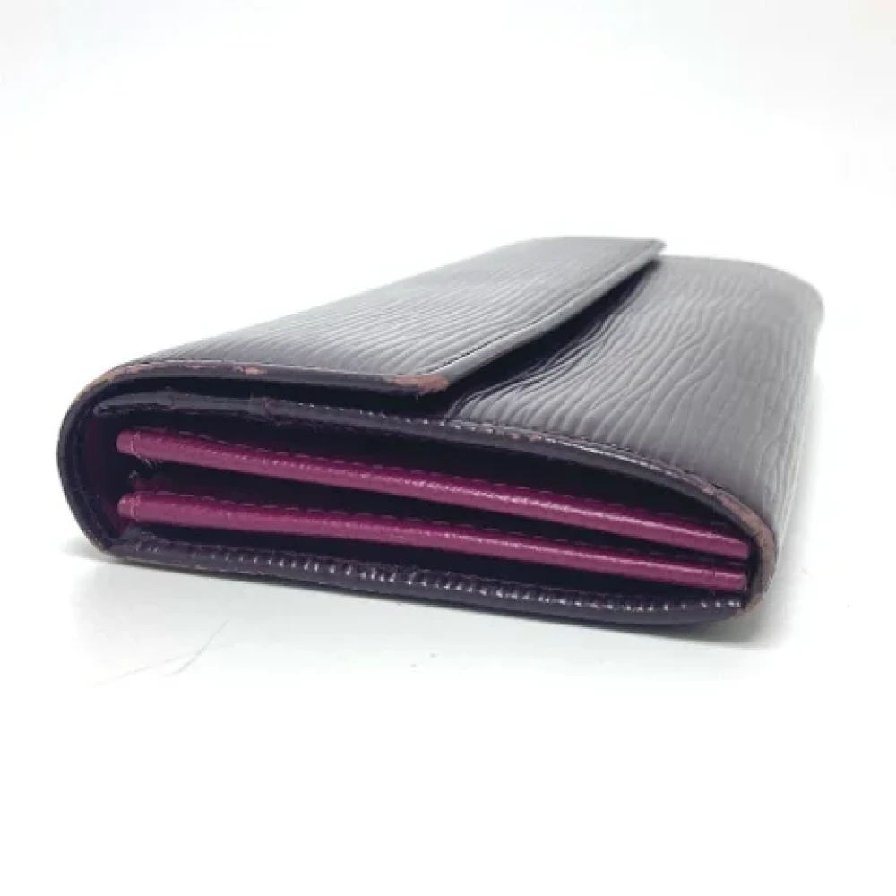 Louis Vuitton Vintage Pre-owned Leather wallets Purple Dames