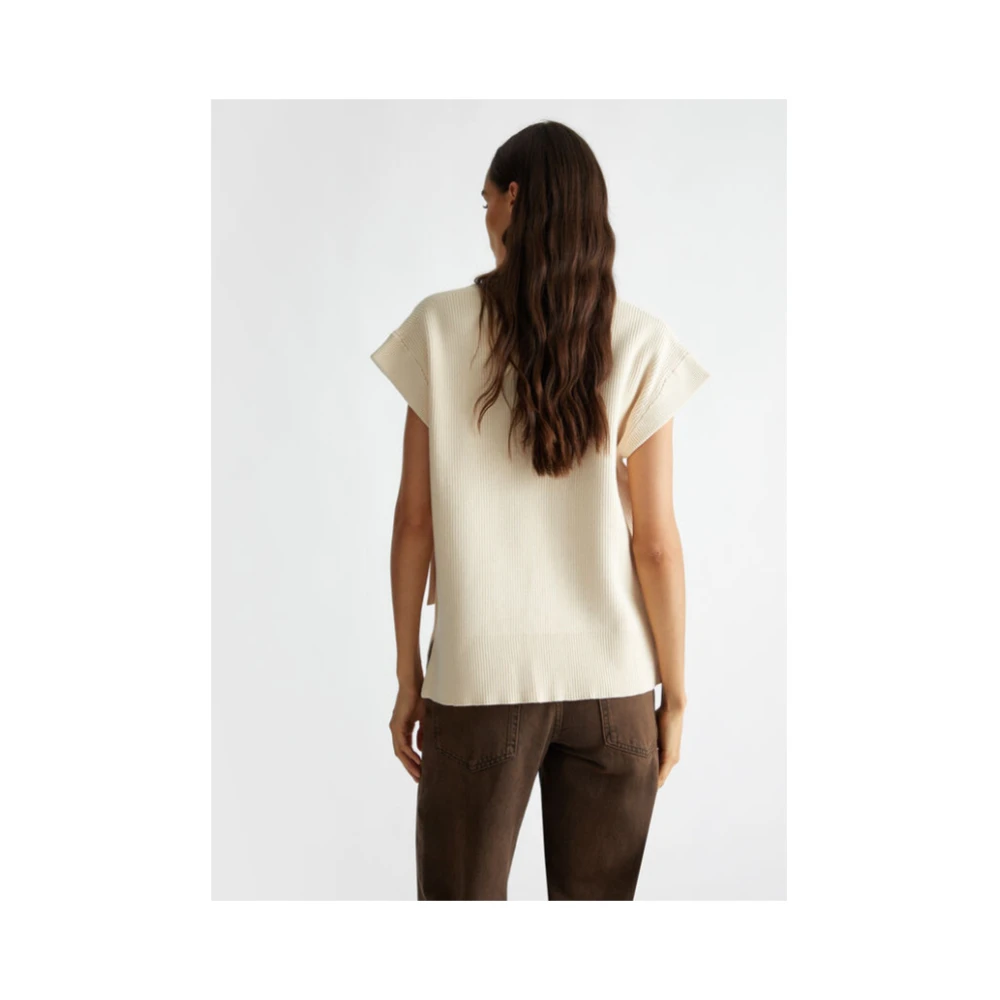 Liu Jo Gebreid vest met zak Beige Dames