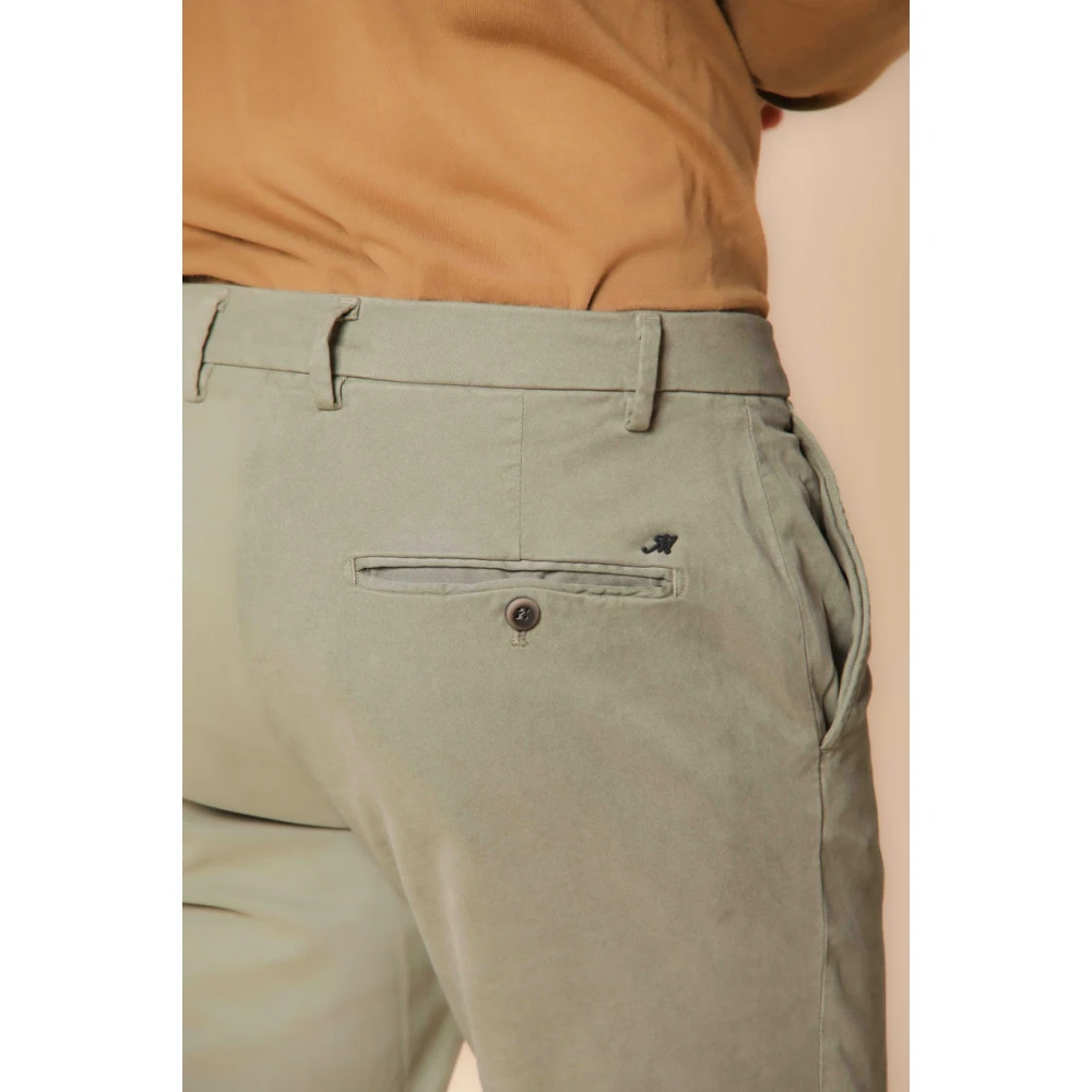 Mason's Extra Slim Chino Broek Milano Style Green Heren