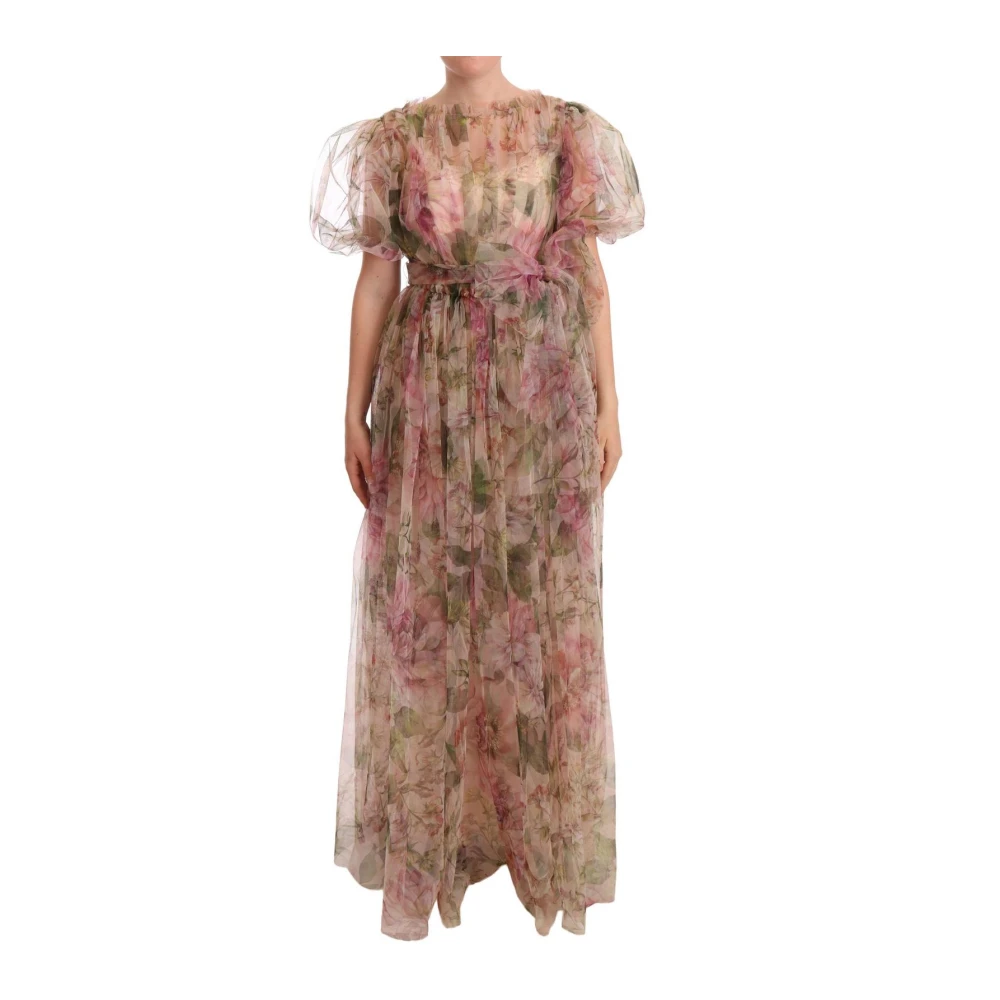 Dolce & Gabbana Women's Multicolor Floral Print Silk Maxi Dress - Gowns - 2XS - Dresses