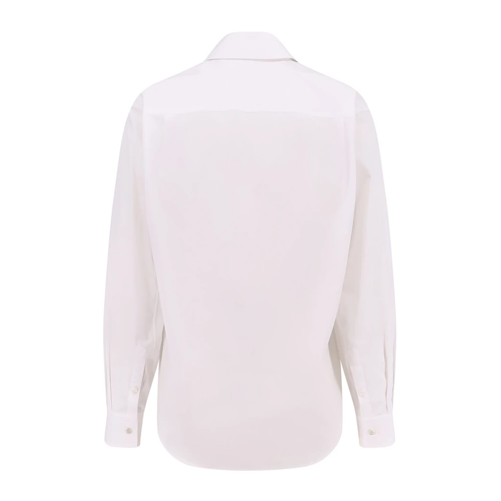alexander mcqueen Skull Geborduurd Katoenen Overhemd White Heren