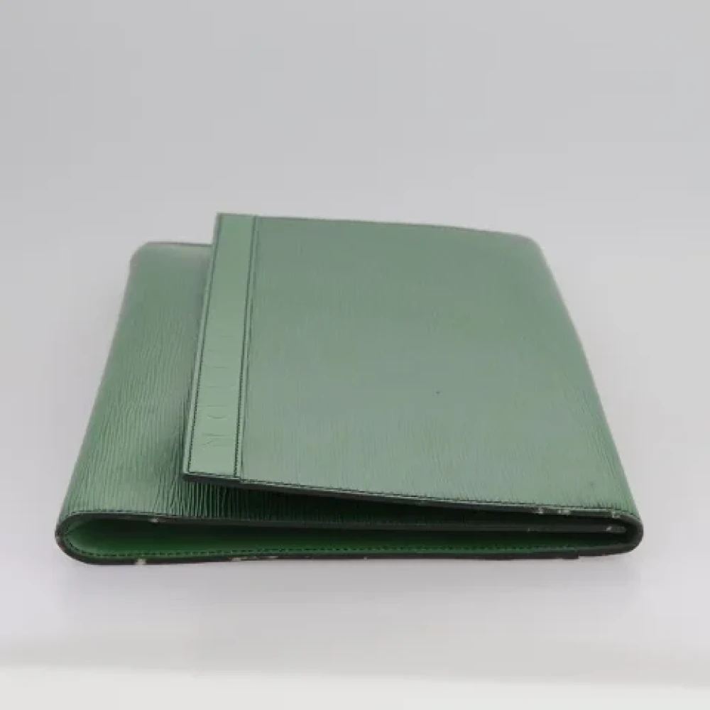 Louis Vuitton Vintage Pre-owned Leather clutches Green Dames