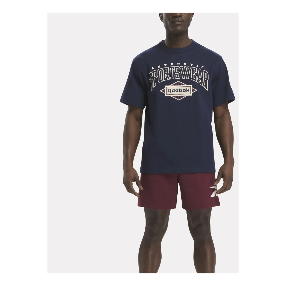 Reebok Klassieke Korte Mouw Tee Blue Heren