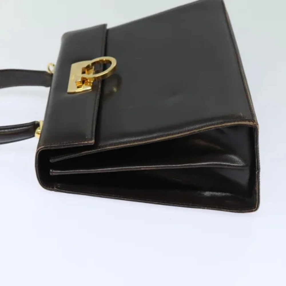 Salvatore Ferragamo Pre-owned Leather handbags Brown Dames