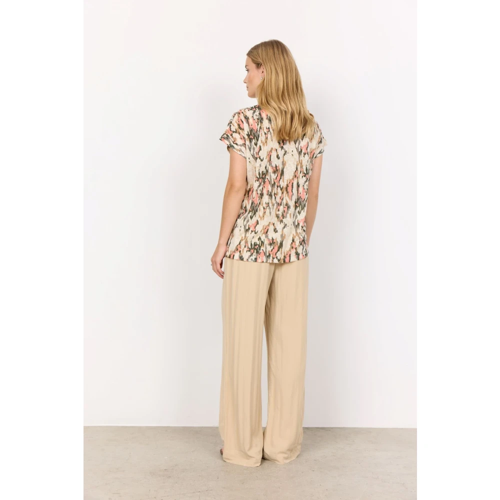 Soyaconcept Abstract Print Shirt in Perzik Multicolor Dames