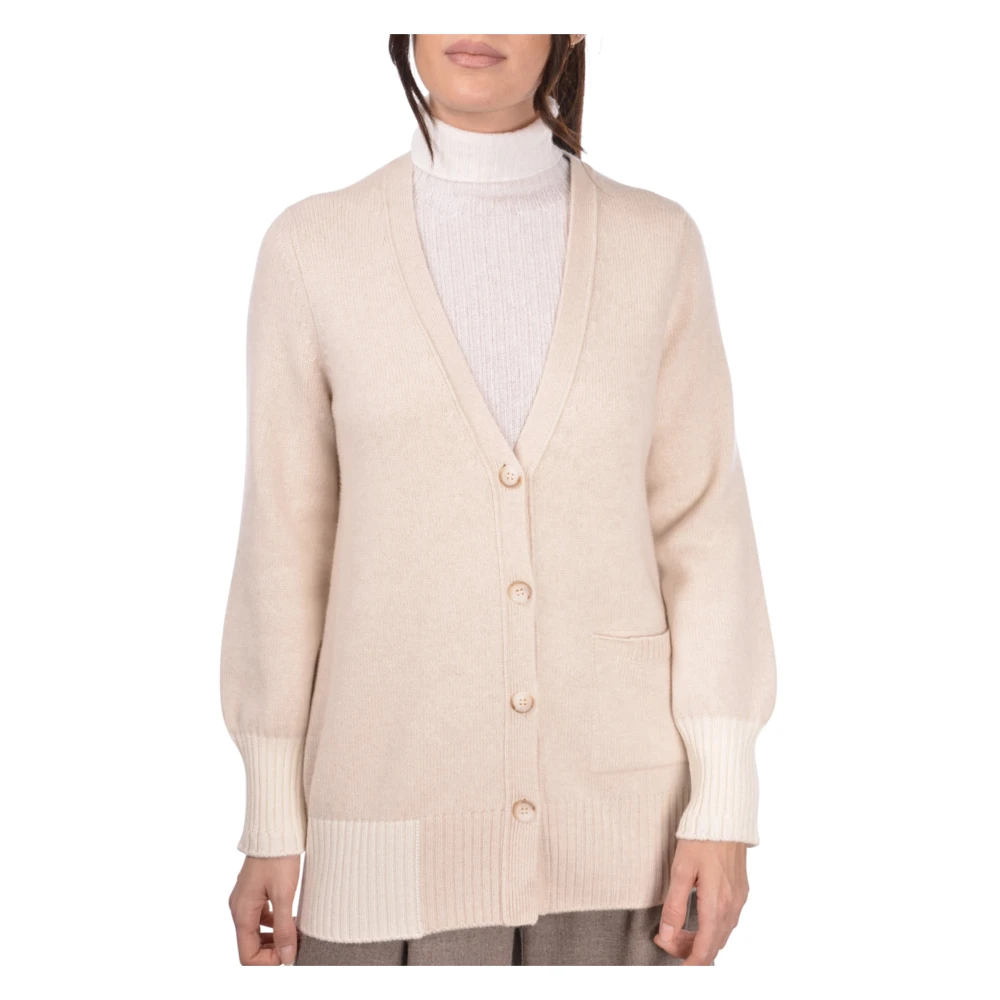 Gran Sasso Stijlvolle Cardigan voor Mannen Beige Dames