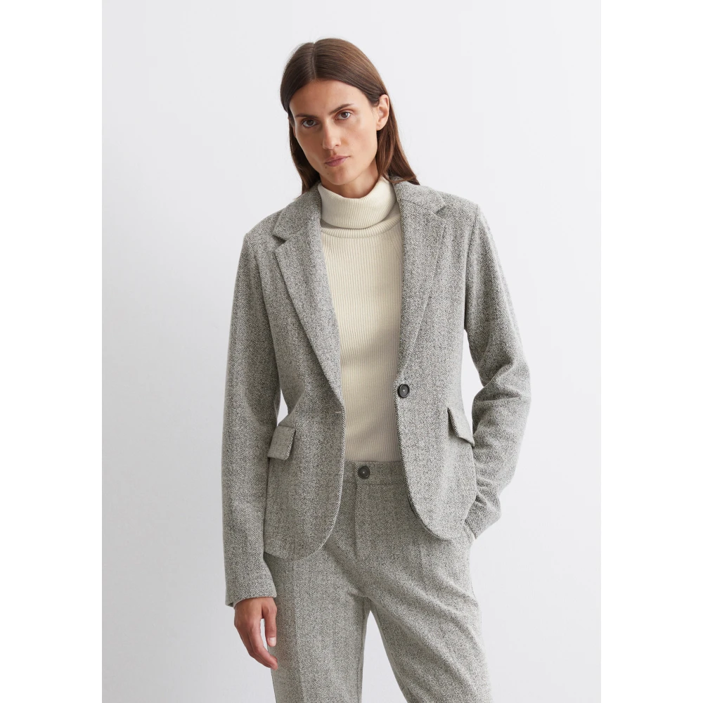 Marc O'Polo Gewone jersey blazer Gray Dames