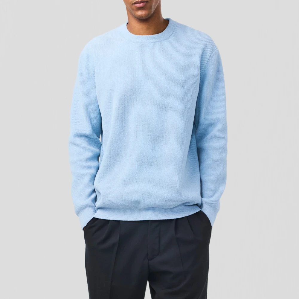 Nn07 Mode Crewneck Sweater Powder Blue Heren