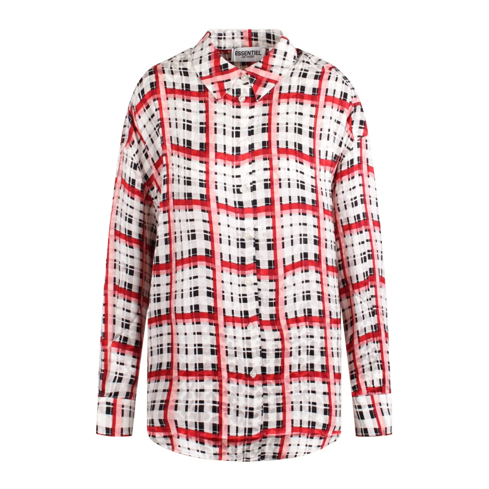 Essentiel Antwerp Geruite Oversized Shirt Multicolor Dames