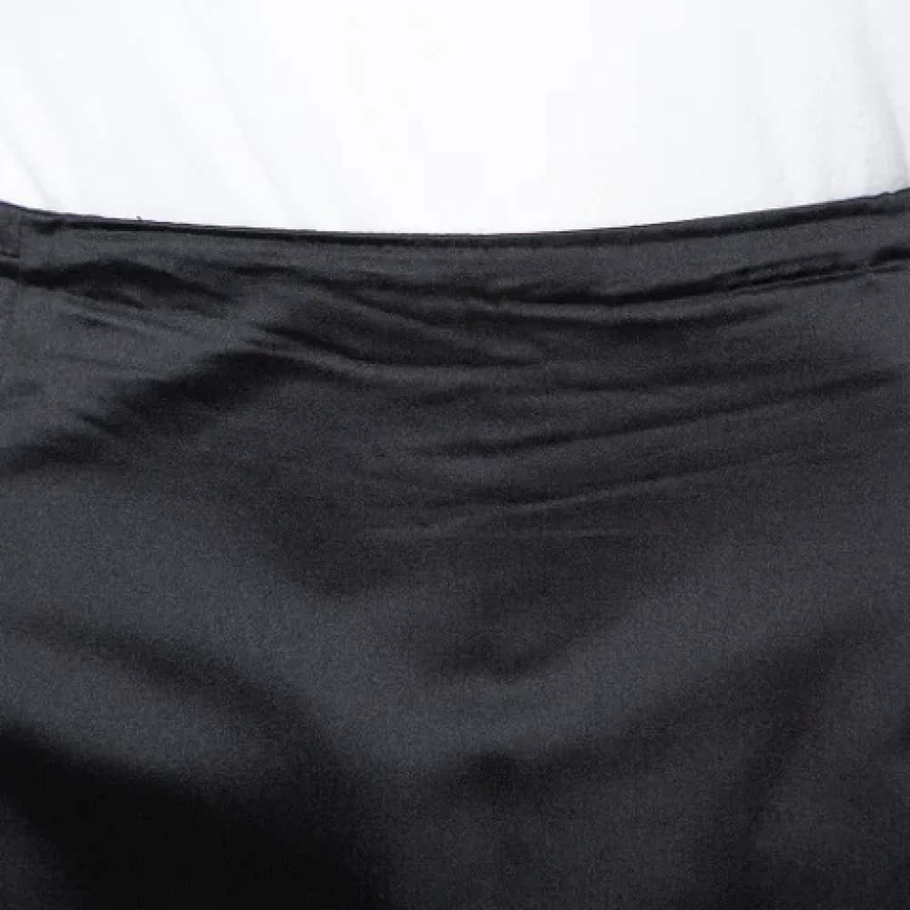 Carolina Herrera Pre-owned Satin bottoms Black Dames