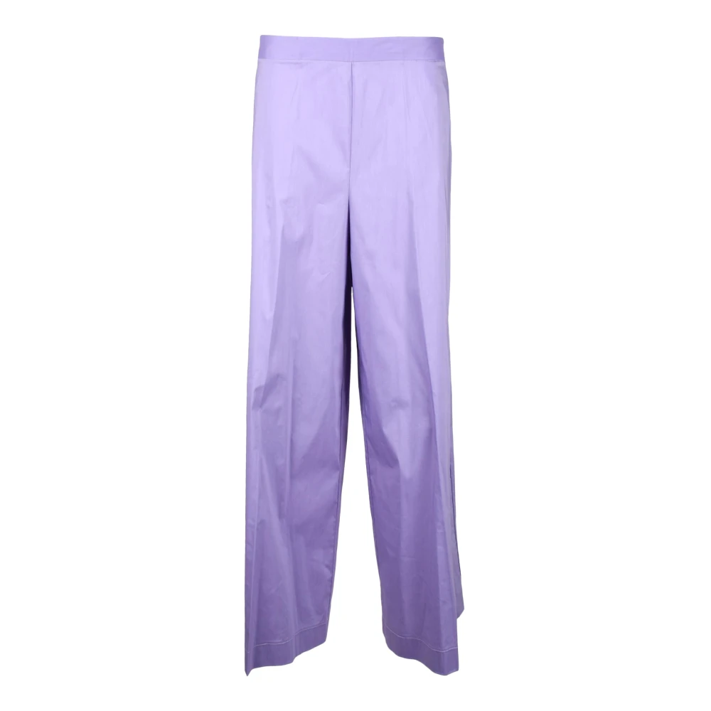 Liviana Conti Katoenmix Stretchbroek Purple Dames