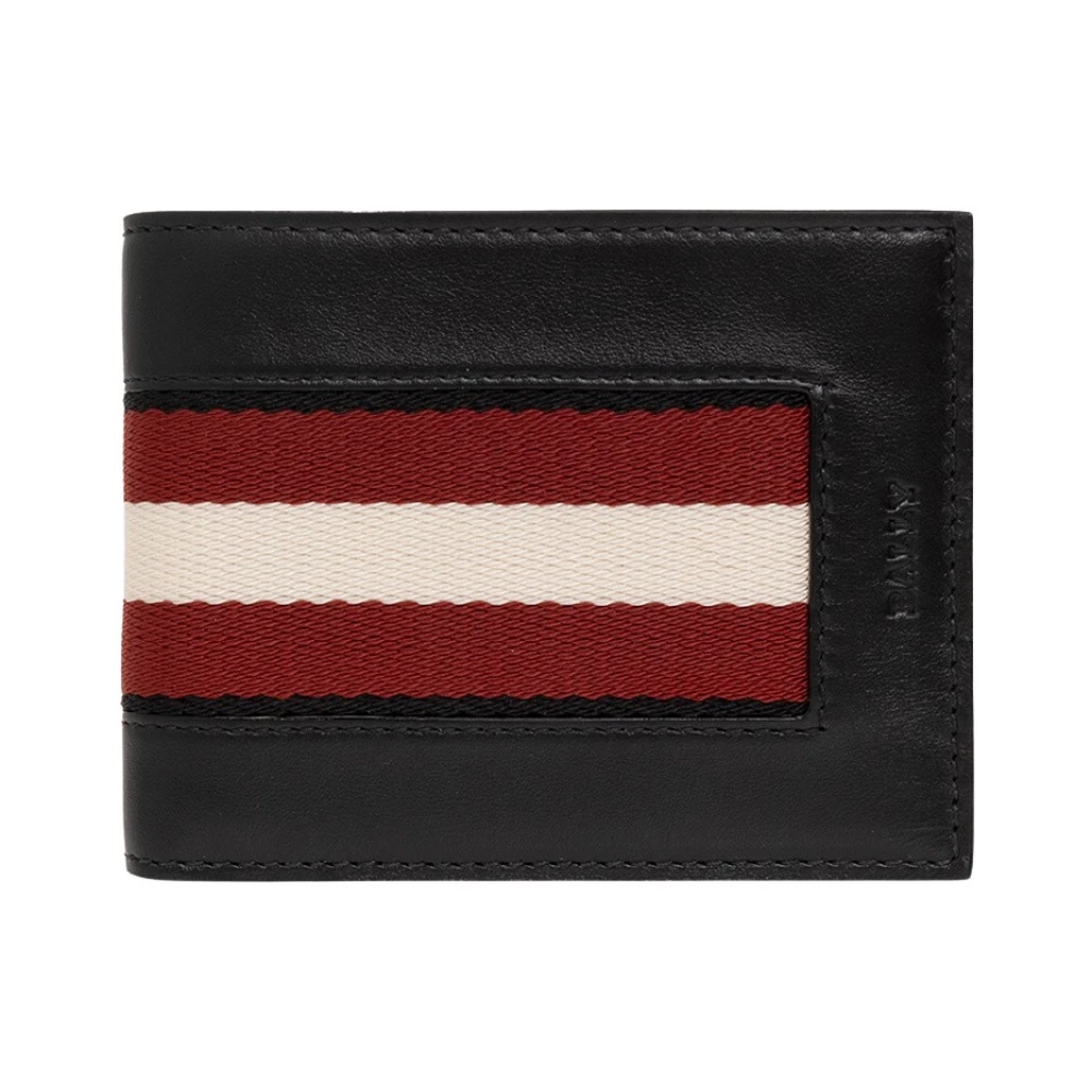 Bally Bifold plånbok med logotyp Black, Herr