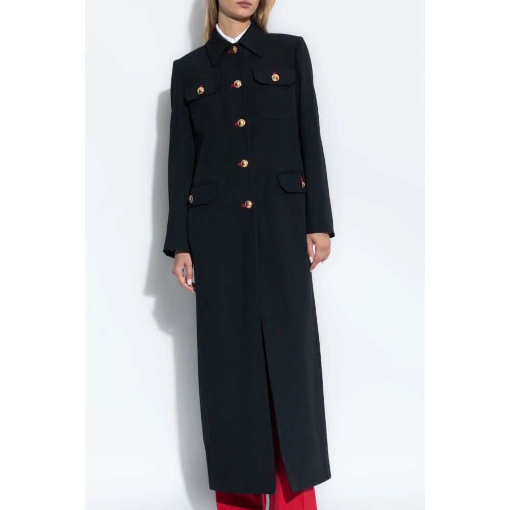 Versace Wollen jas Black Dames