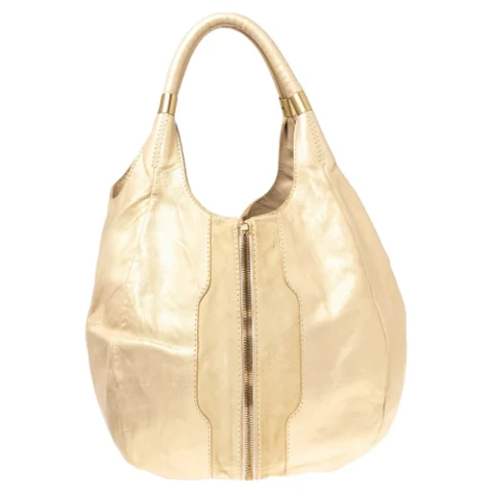 Jimmy Choo Pre-owned Leather handbags Beige Dames