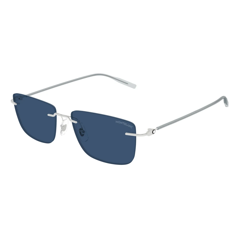 Montblanc Men's Gray Sunglasses, 56 Mm, Rectangular Sunglasses