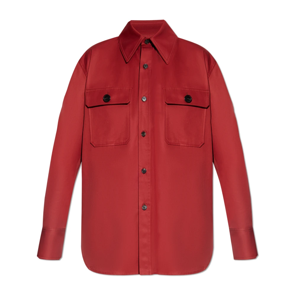 Saint Laurent Katoenen overhemd met zakken Red Dames