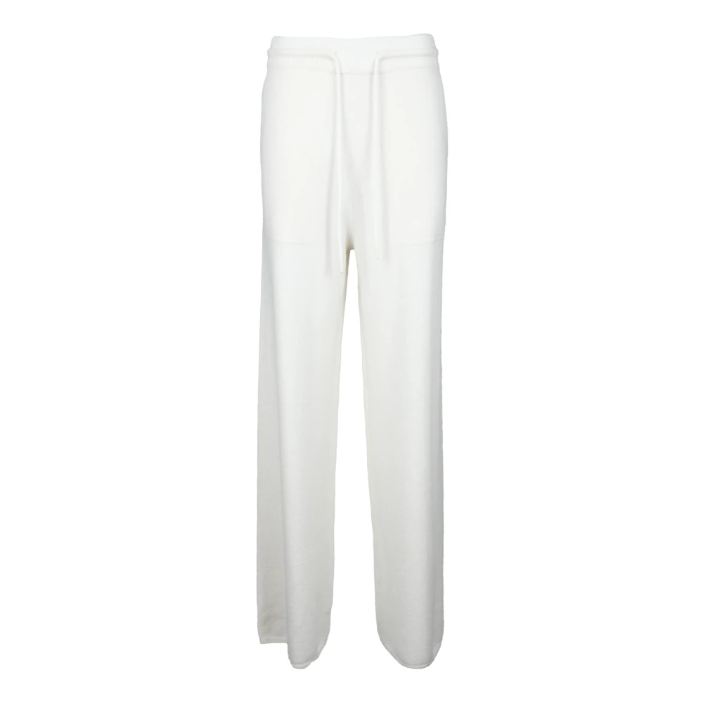 Max Mara Kasjmier Wolmix Stijlvolle Broek White Dames