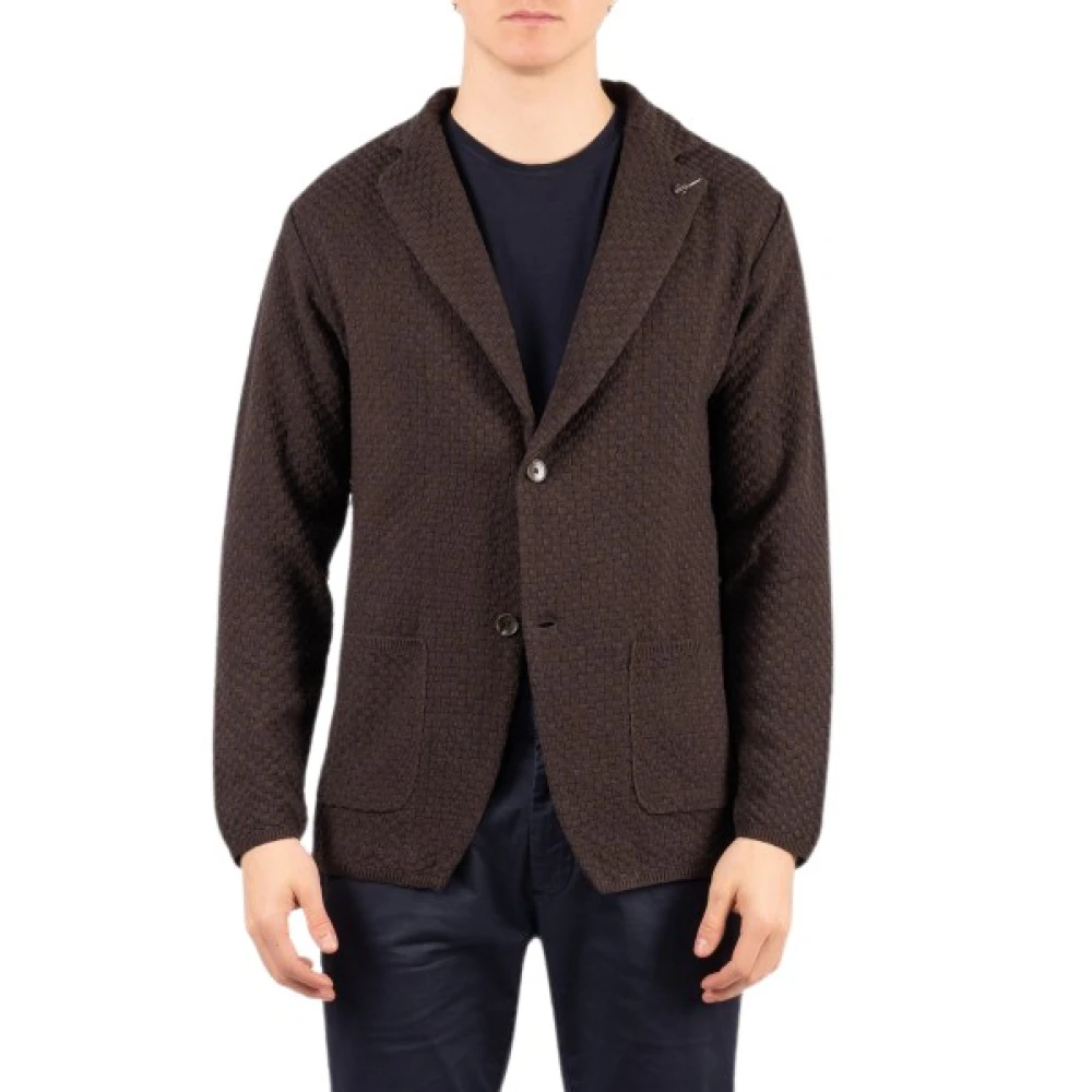 Paoloni Men's Brown Giacca - Blazers - Xl - Jackets