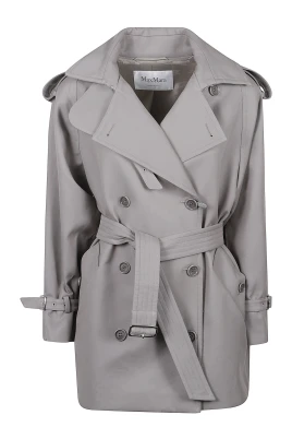 MXSCACIO Kort Bomullstrenchcoat