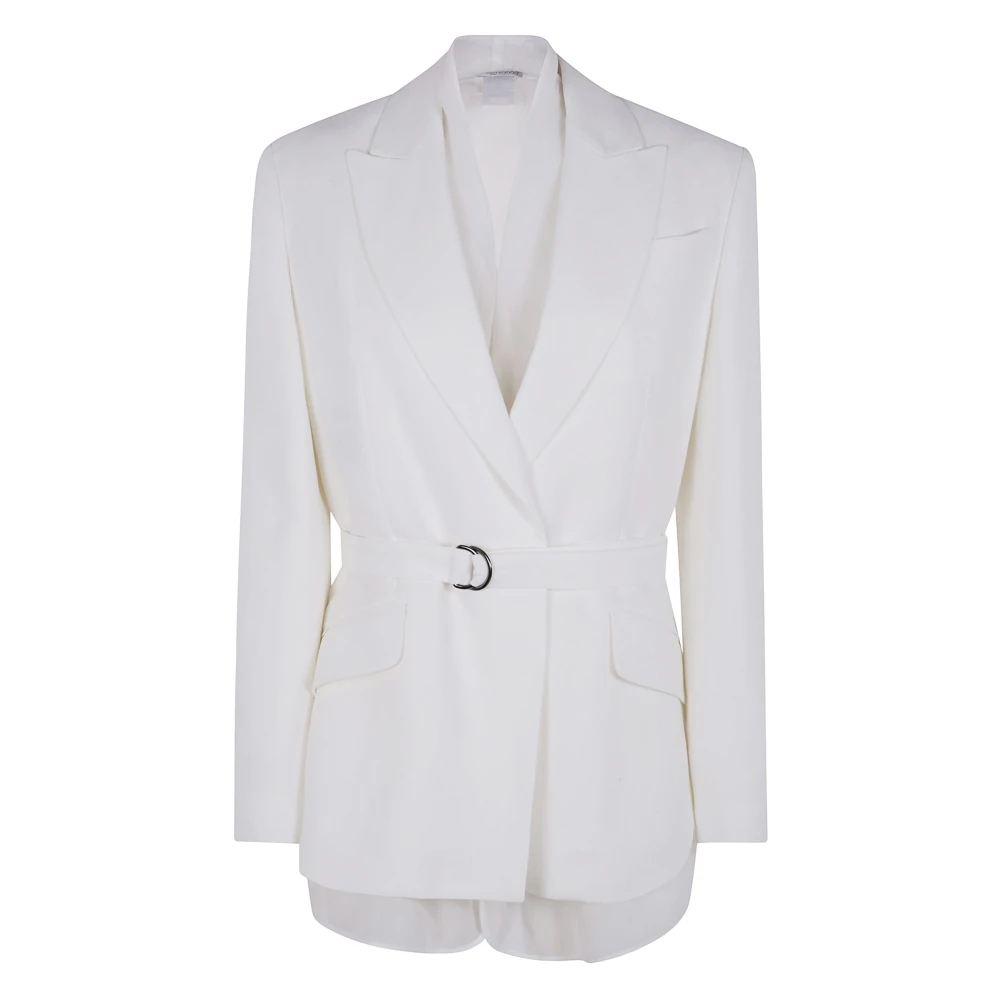 BRUNELLO CUCINELLI Getailleerde jas in pakstijl White Dames