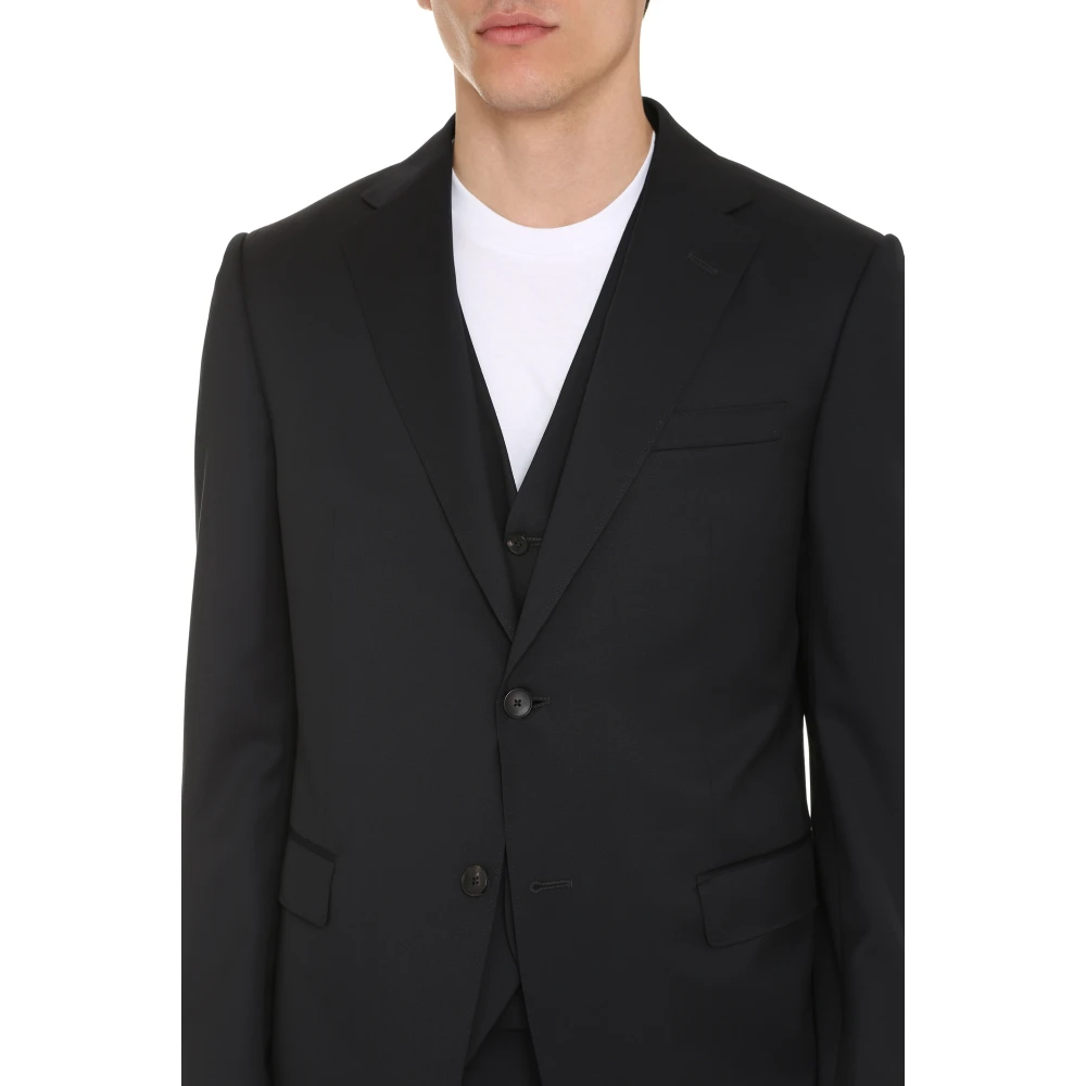 Z Zegna Klassiek Wollen Pak Blue Heren