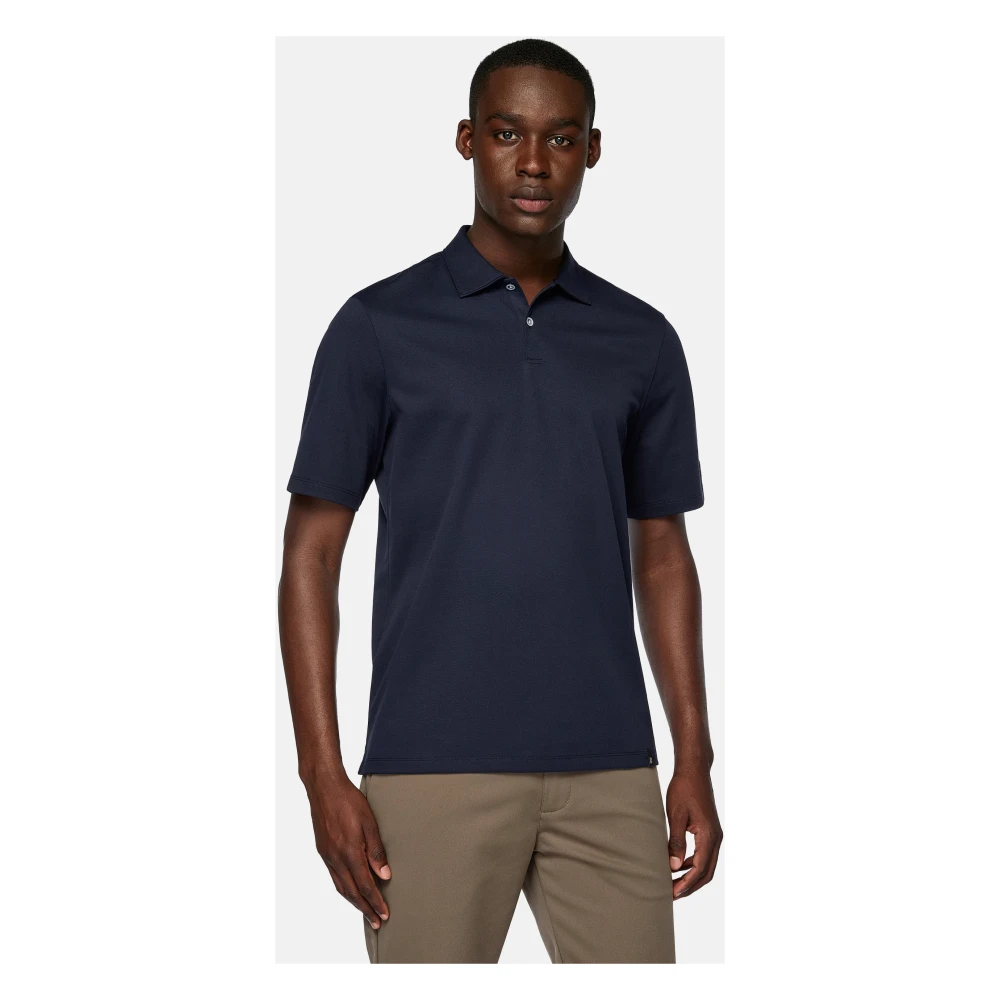 Boggi Milano High-Performance Piqué Polo Shirt Beige Heren