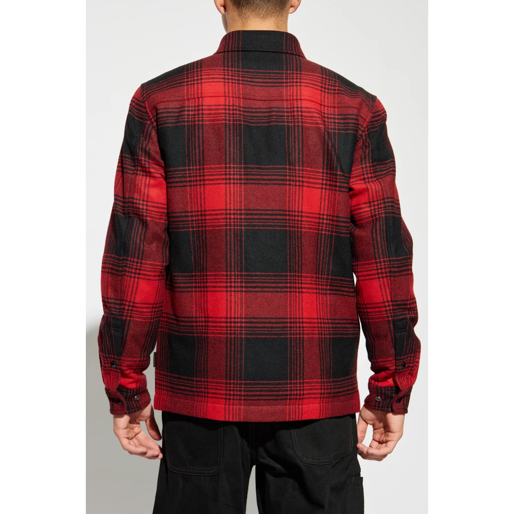 Woolrich Gewatteerd geruit overhemd Red Heren