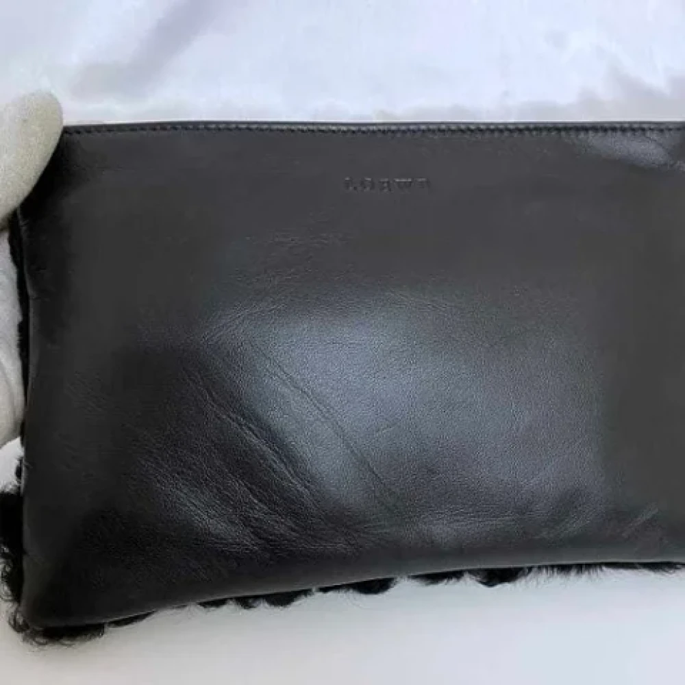 Loewe Pre-owned Leather clutches Black Dames