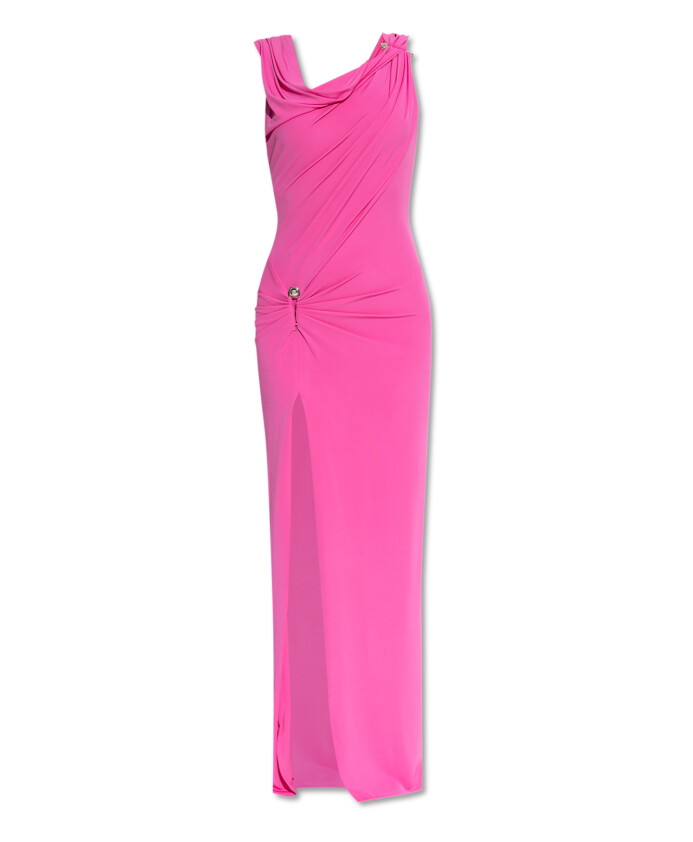 robe-avec-epingle-de-surete-decorative-et-drape
