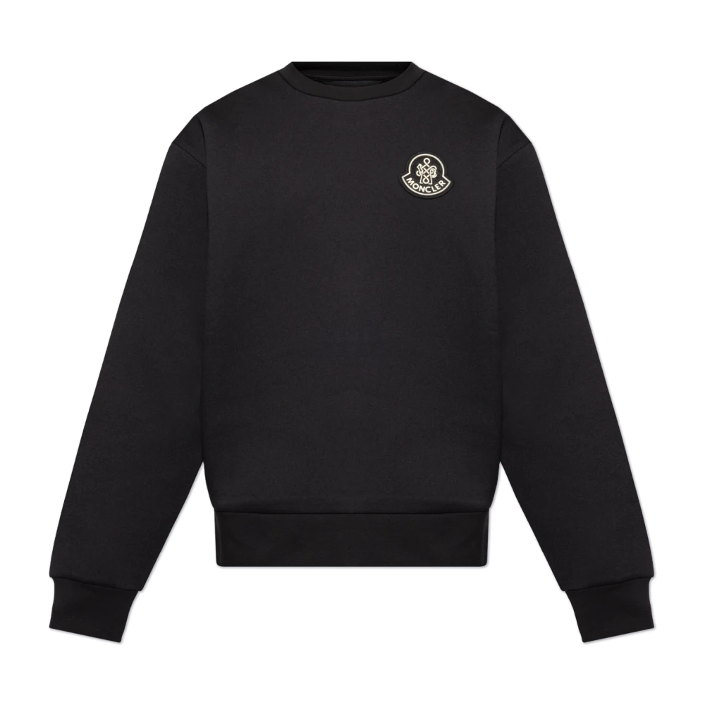 Moncler Sweatshirt met logo Black Heren