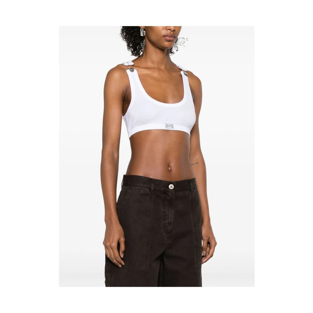 Jean Paul Gaultier Witte Racerback Mouwloze Top White Dames
