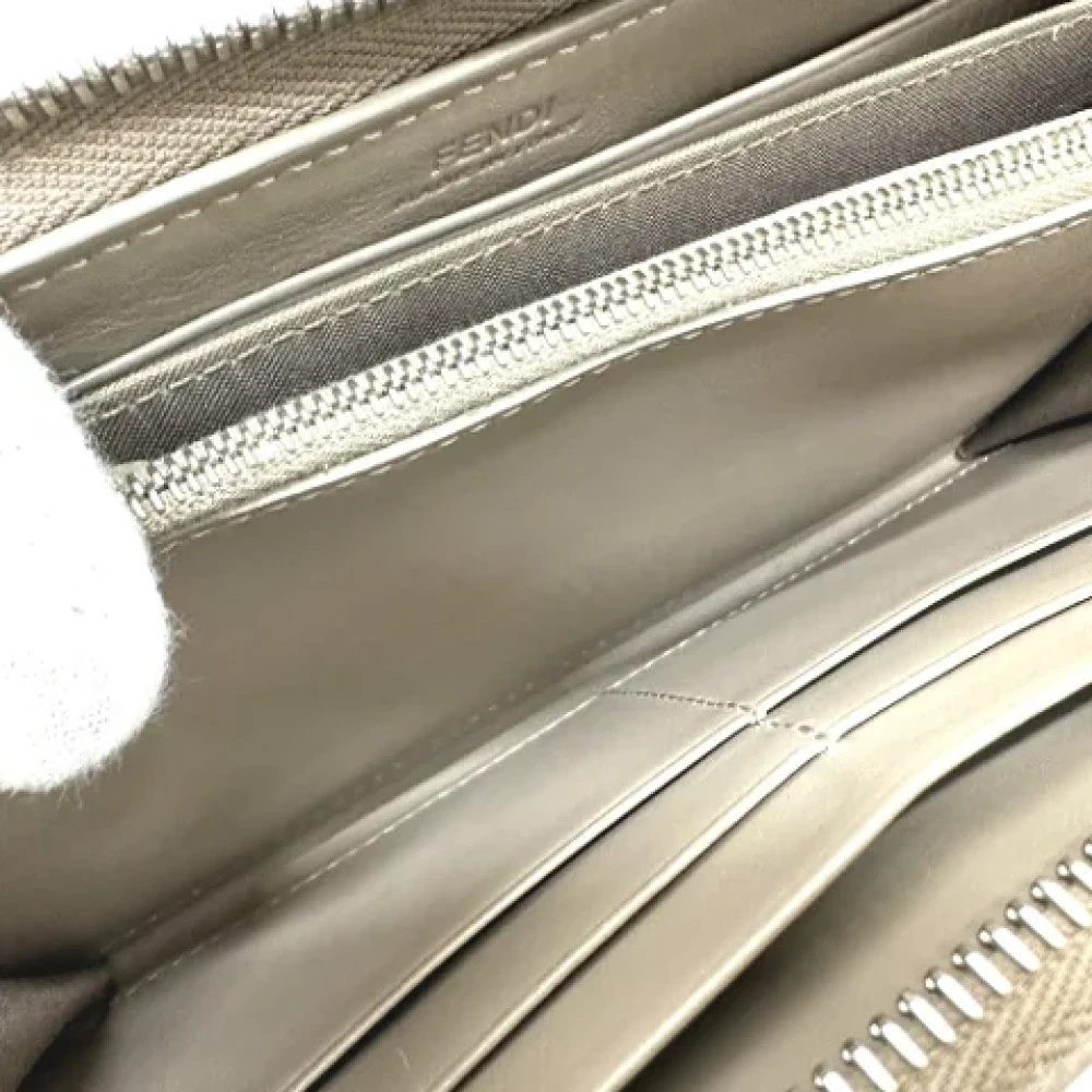 Fendi Vintage Pre-owned Leather wallets Beige Heren