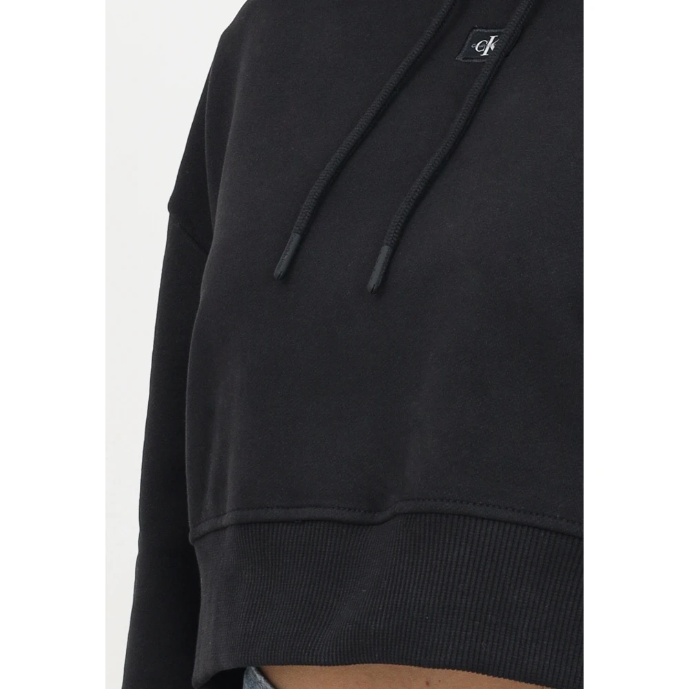 Calvin Klein Jeans Zwarte hoodie trui casual stijl Black Dames