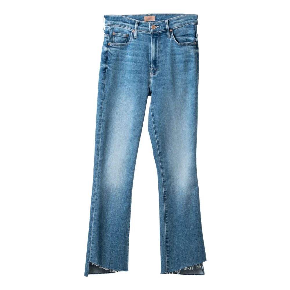 Mother Luxe Cropped Step Frey Jeans Blue Dames