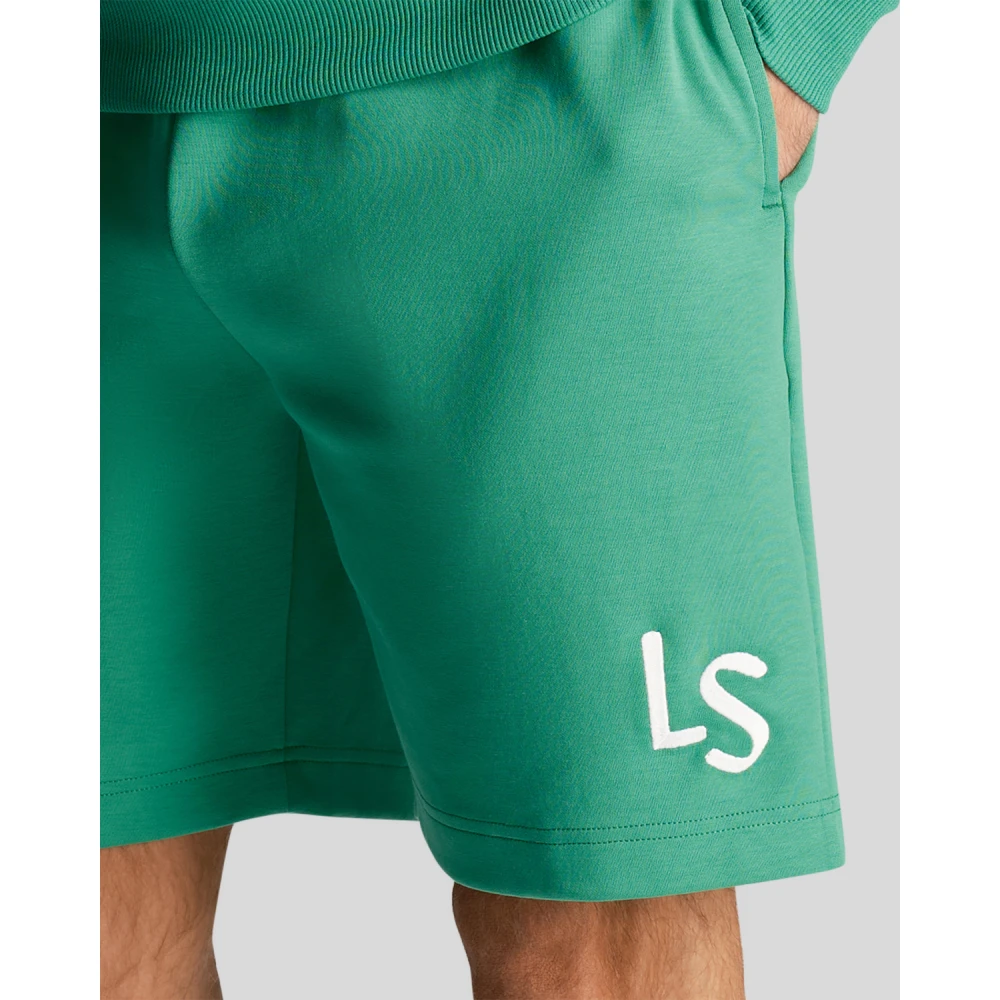 Lyle & Scott Logo Sweatshorts Green Heren