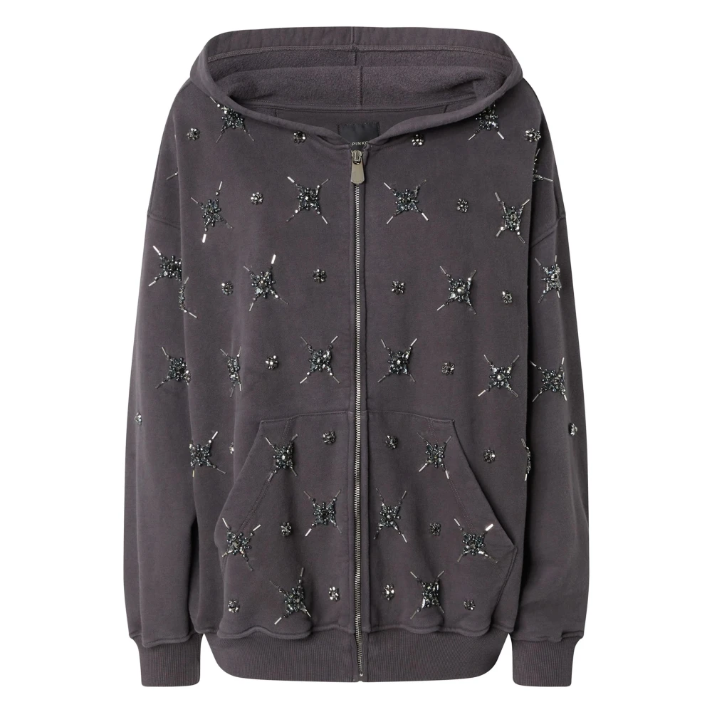 Pinko Ritssluiting Sweatshirt Model Comi Gray Dames