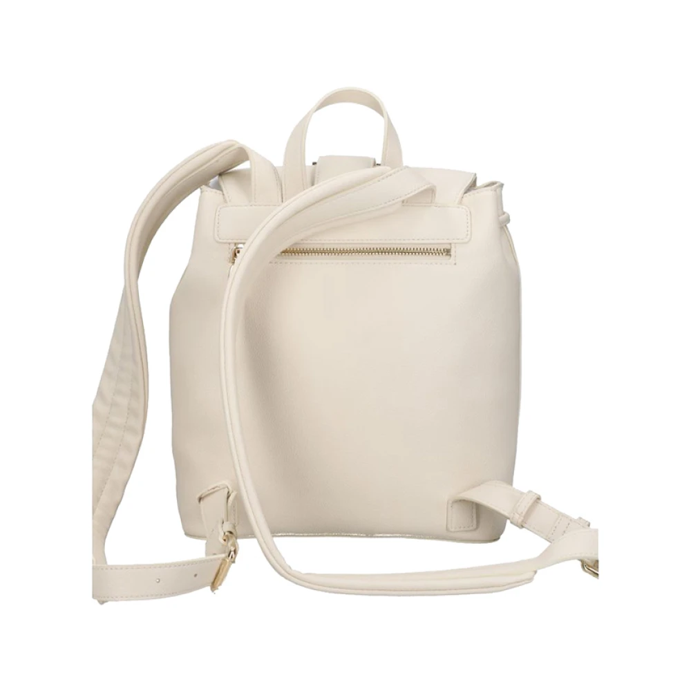 Moschino Ivoor Trendy Rugzak met Gouden Details Beige Dames