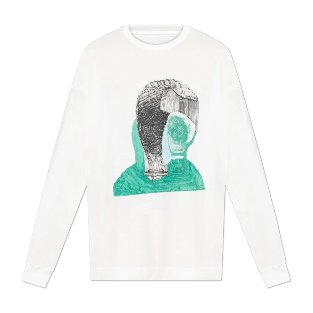 Issey Miyake Lange mouwen T-shirt White Heren