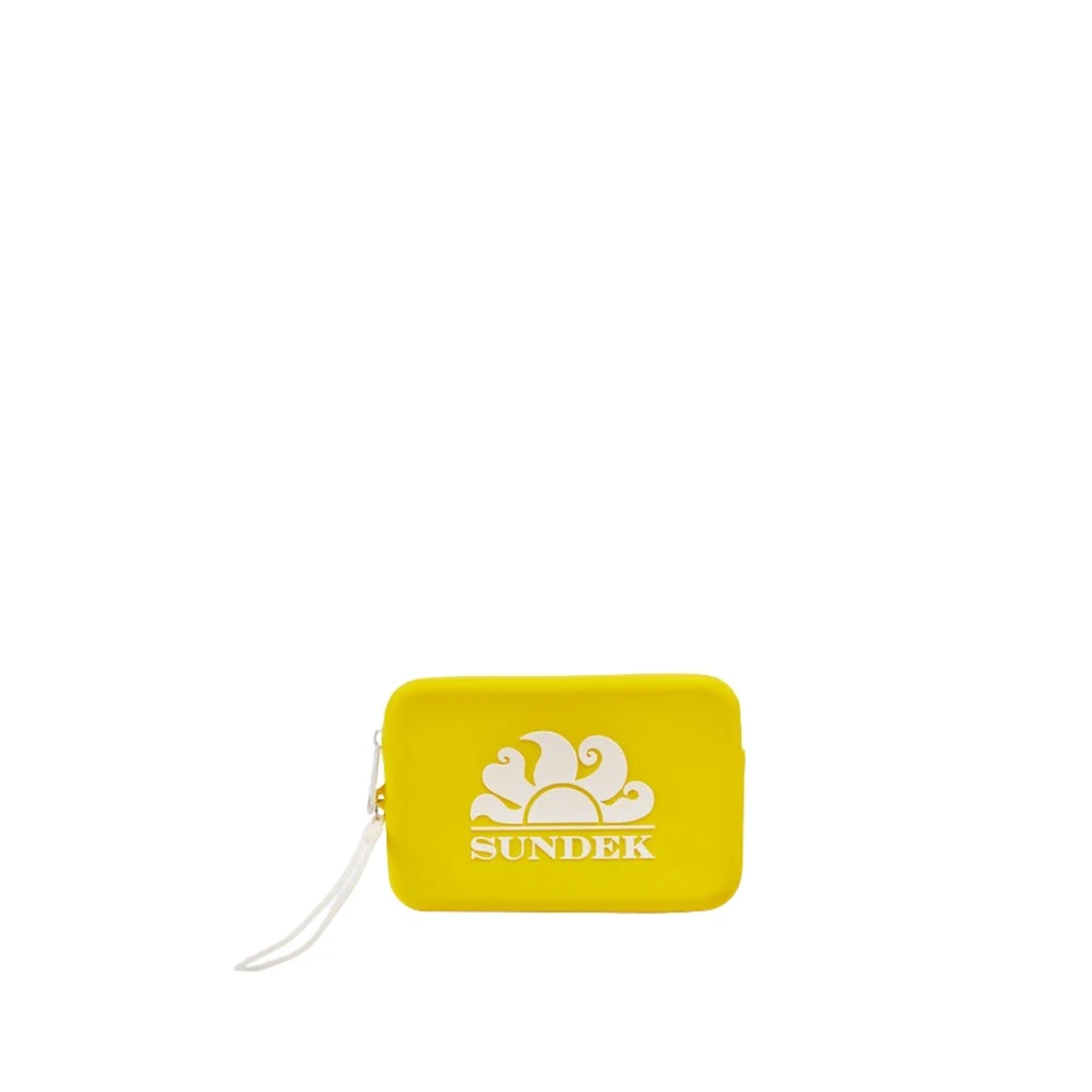 Sundek Logo Pochette Breeze Stijlvolle Tas Yellow Dames