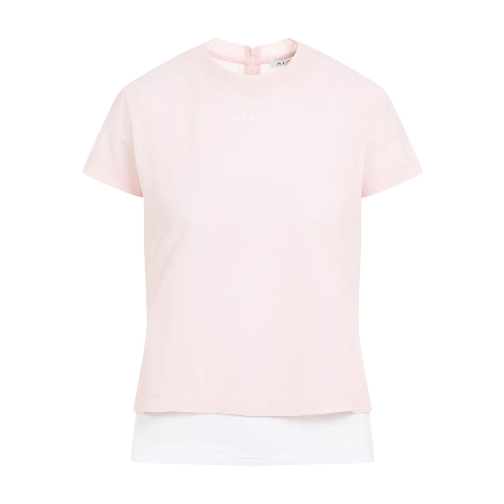Alaïa Roze & Paarse Gelaagde T-shirt Pink Dames